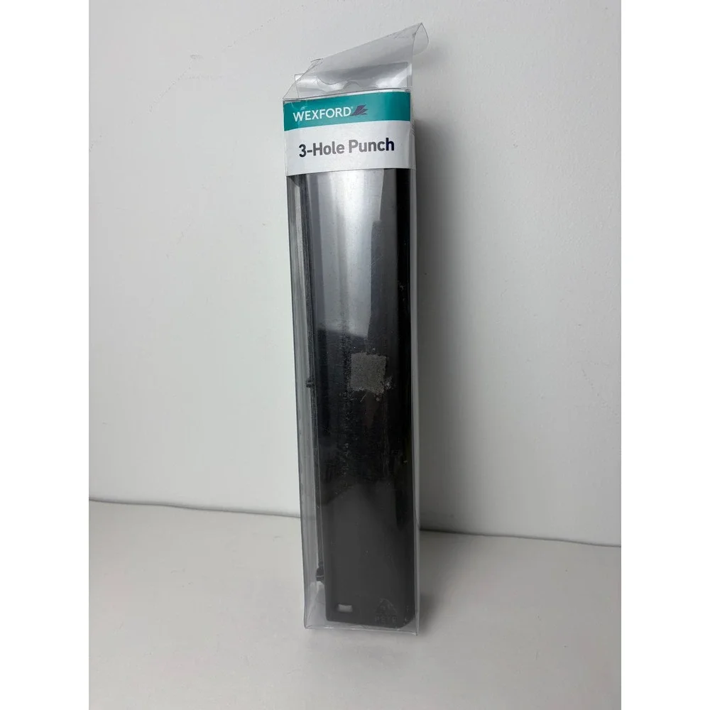 Wexford Black 3 Hole Punch Office School Supplies Organizer New‎ in Package